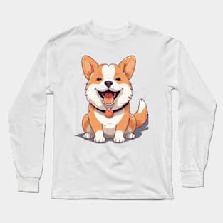 dog sitting smile Long Sleeve T-Shirt